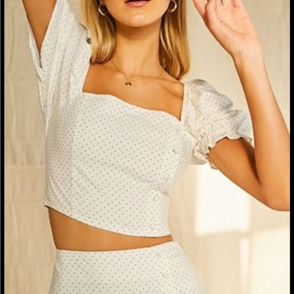 Linen Polk Dot Set